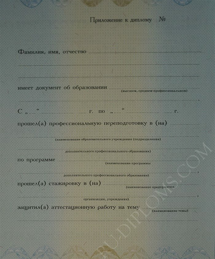 Диплом о переподготовке 2010 года Диплом о переподготовке 2010 года